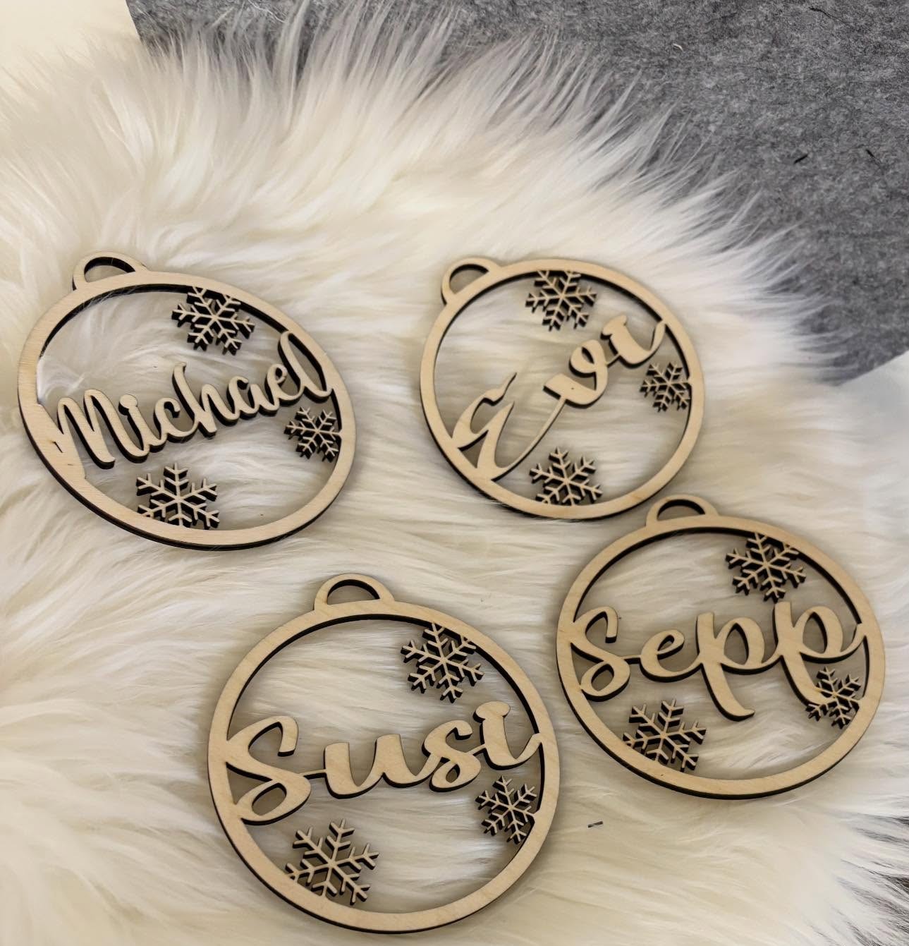 Christbaumanhänger mit Namen