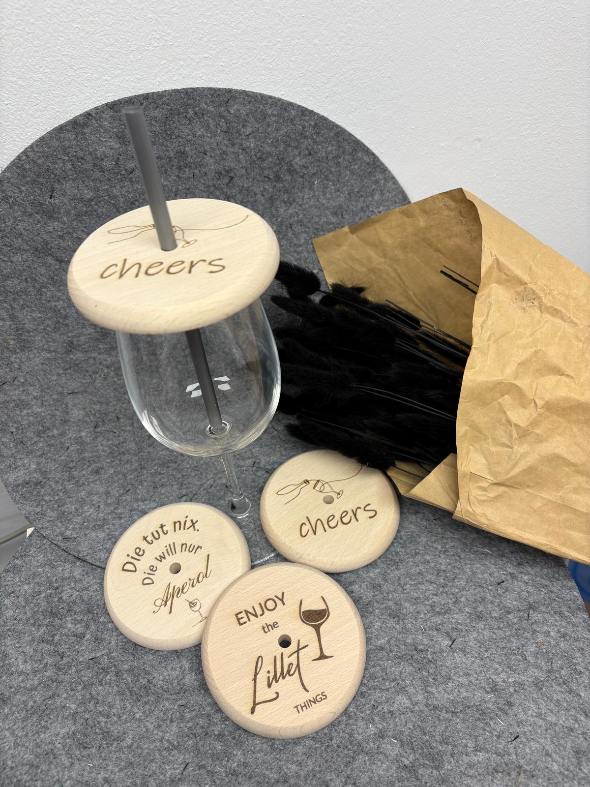 Glasabdeckungen mit Loch